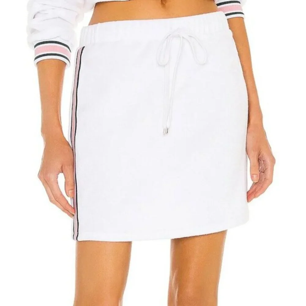 Revolve NWT Tennis Club Drawstring Skirt in White size XS